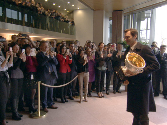 Visite de Roger Federer au siège de Rolex